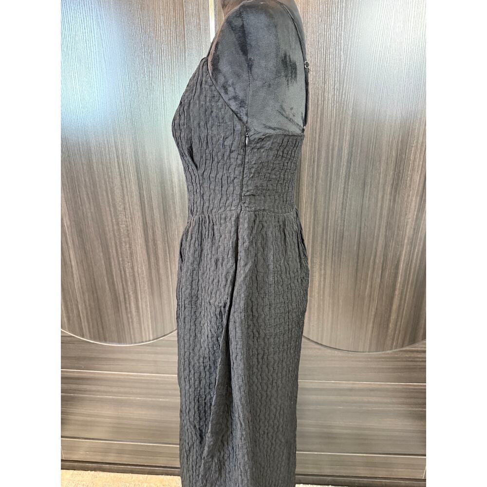 ASTR The Label Medium Lyocell Blend Black Textured Midi Dress Whimsycore Resort - Picture 4 of 11